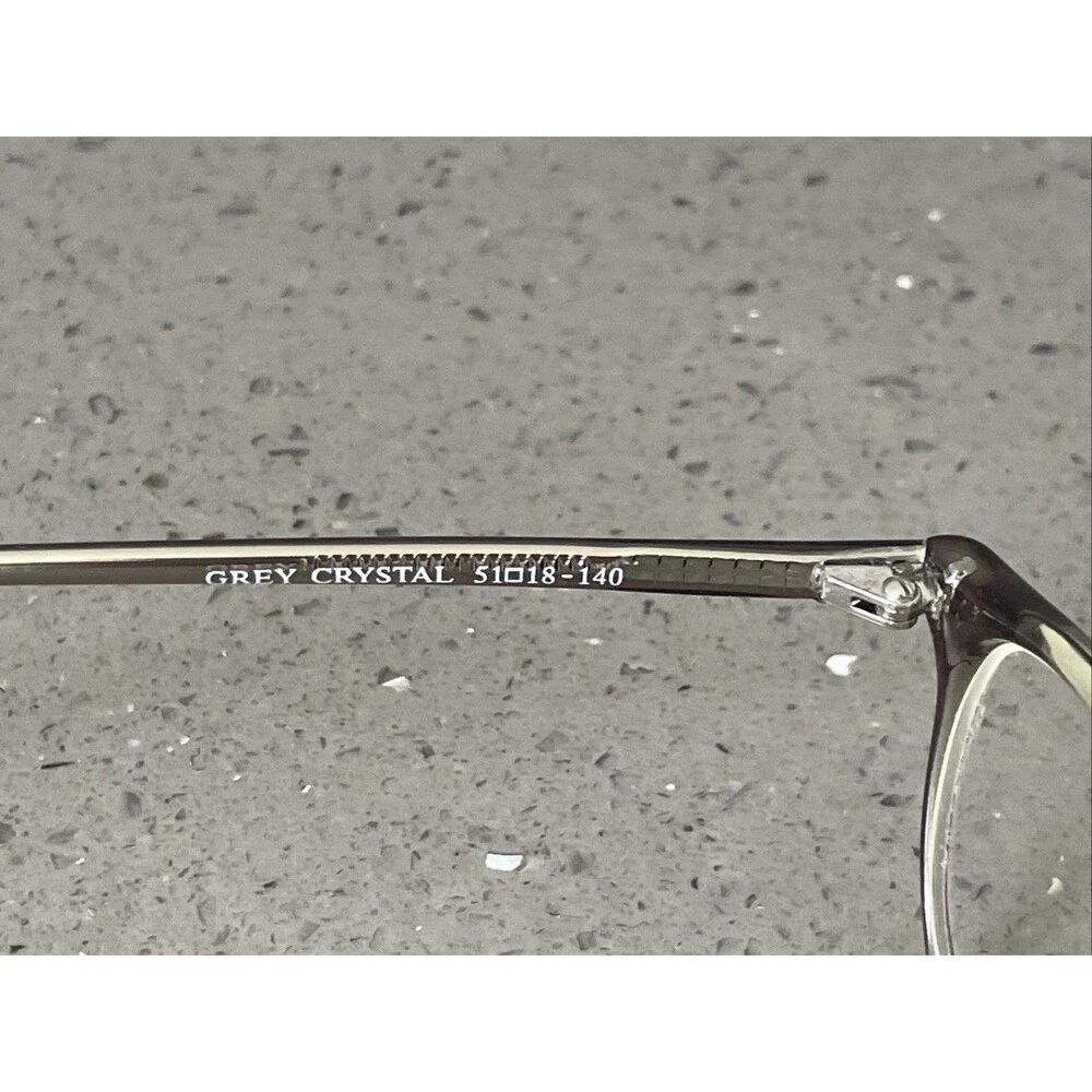 Gramercy Grey Crystal 51-18-140 Plastic Eyeglasses Frames ONLY full rim oval